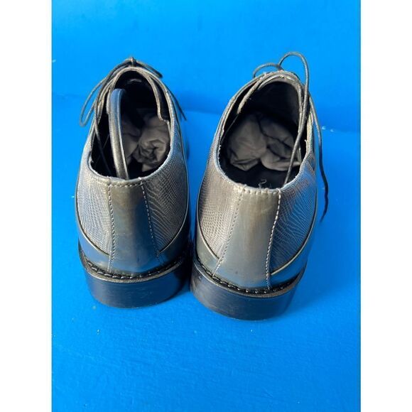 Stacy Adams Garcea Blue Leather Croc Lizard Print Oxford Cap Toe Shoe 10 M main image 6